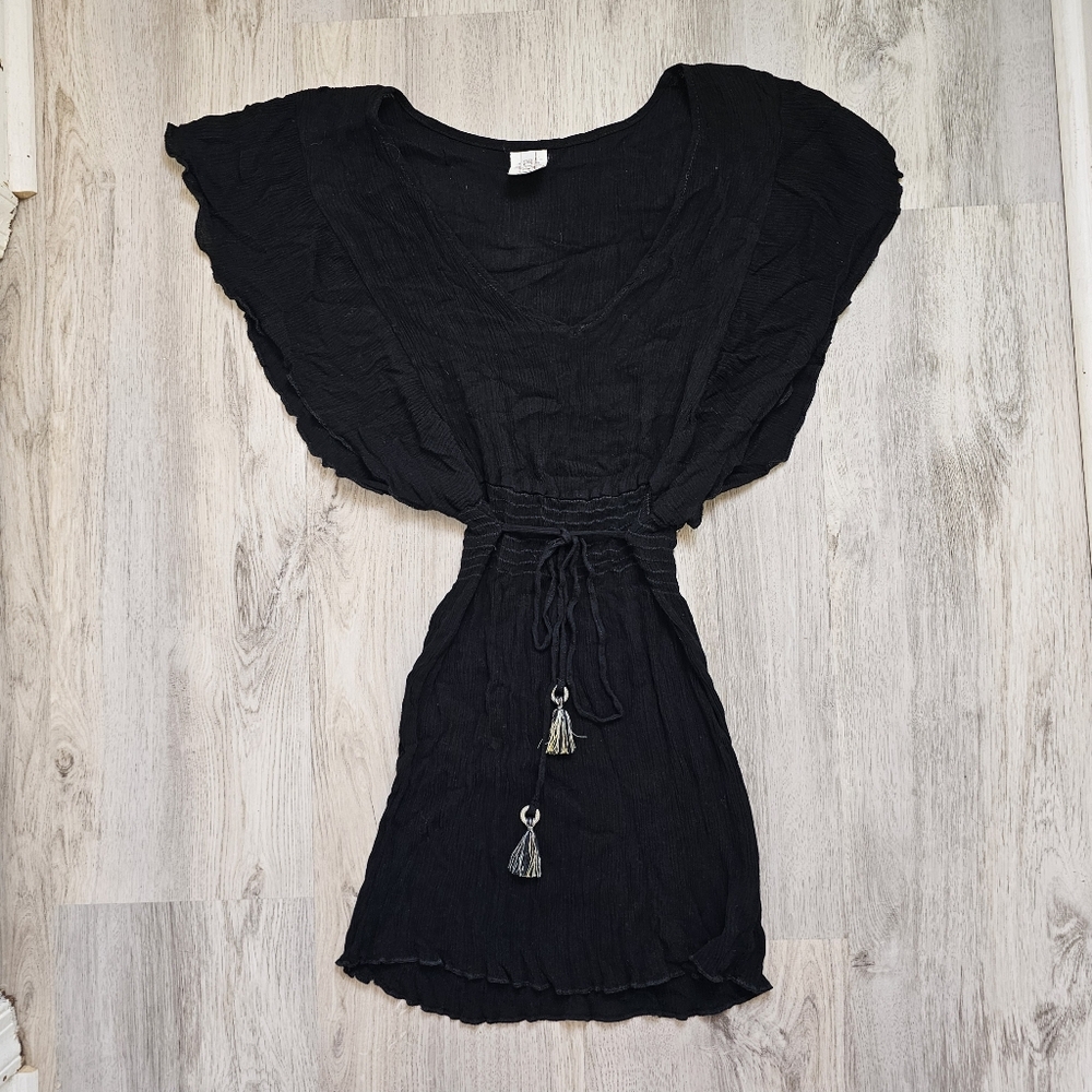 BECCA Cinched Tassel Tunic Swim Cover Up XS